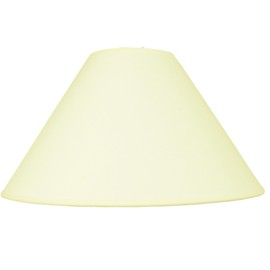 Cotton Coolie Lampshade, 14 Inch (35cm) – Dual Shade Ring, Ceiling Pendant or Table Lamp (Cream)