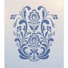 Rosemaling Pattern 18 Stencil - 8.2" x 9.7" Rose-painting -