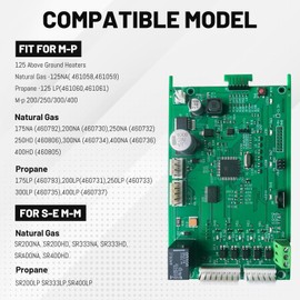 42002-0007S Pool Heater Control Board Kit Compatible with Pentair MasterTemp 200/250/300/400 and Sta-Rite Max-E-Therm SR200/SR333/SR400,Membrane Switch Pad Included,Replaced 461105 472610Z
