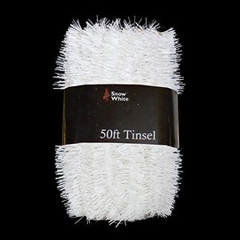 PMS 50FT X 2" WHITE TINSEL W/WRAP AROUND PVC COATED CARD