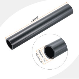 MECCANIXITY 1 1/4 Inch PVC Rigid Tube Round Pipe Tubing Hardware Tubing 25.6mm ID 32mm OD 8" Length Dark Grey High Impact for Water Pipe, Crafts