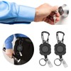 2 PCS Retractable Key Chain High Resiliency 31.5in Frosted Shell