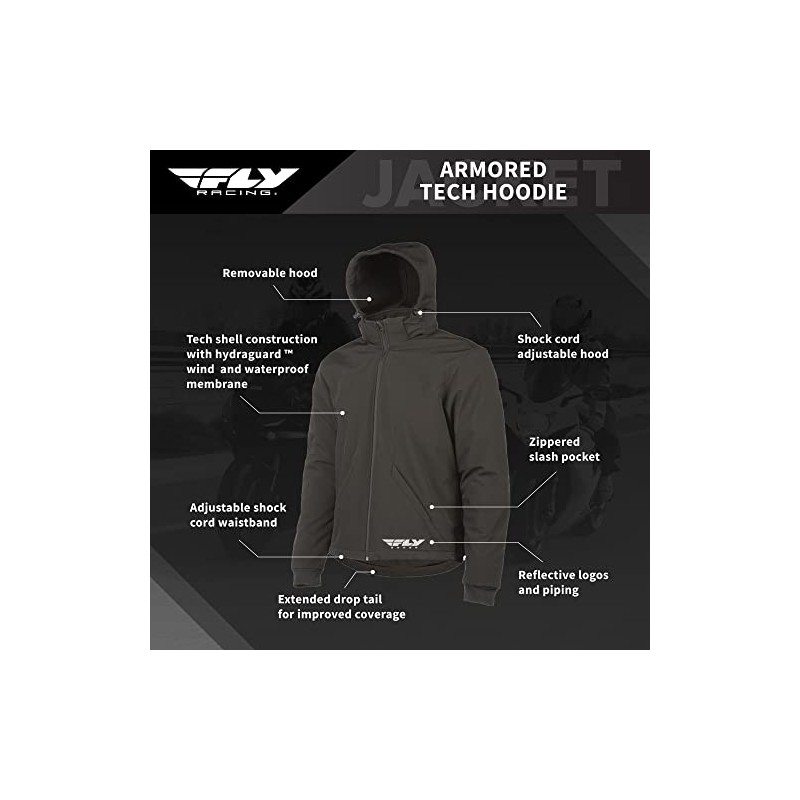 Fly Racing Street Armored Tech Hoodie(3X-Large)