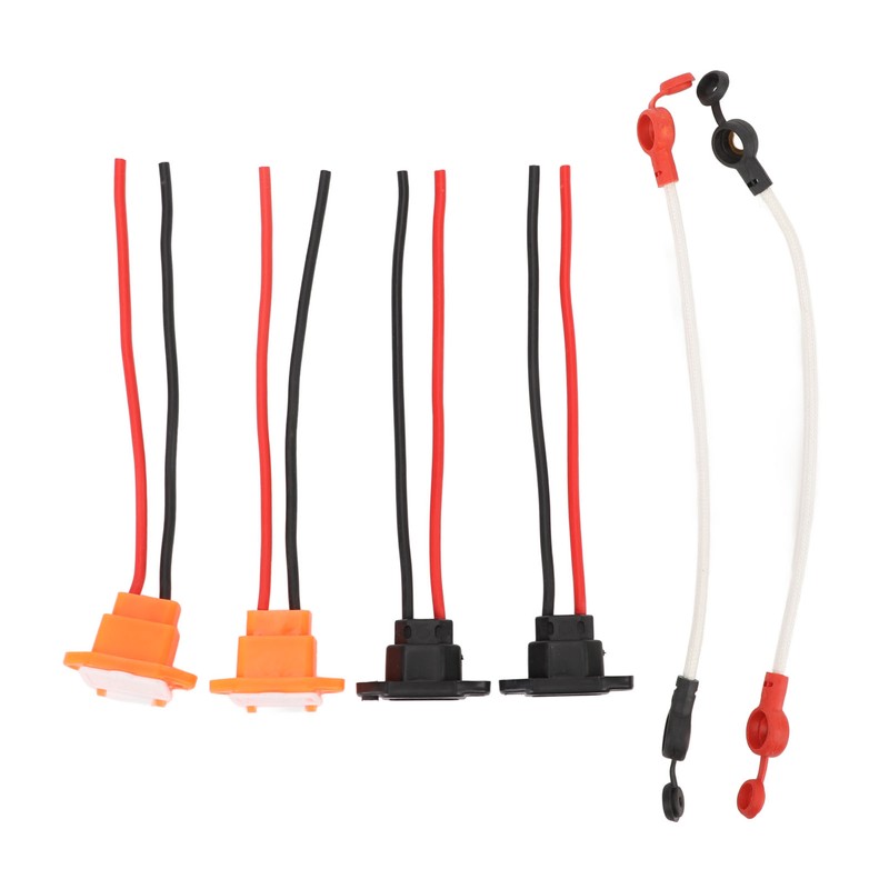 Electric Bike Charging Port Socket with Waterproof Cover Cable Connector