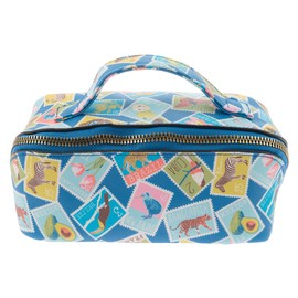 Karma Women's Zip Cosmetic Bag, Stamps