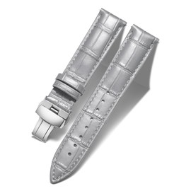 BINLUN Leather Watch Strap Replacement Watch Straps for Men Women with Silver/Gold/Rose Gold Butterfly Folding Clasp 12-24 mm, 12 mm