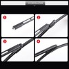 GARDIMU Front and Rear Windshield Wiper Blades, 3 Pcs Front