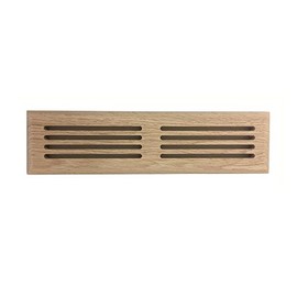2 Inch x 14 Inch White Oak Hardwood Vent Floor Register Surface Mount, Slotted Style, Unfinished