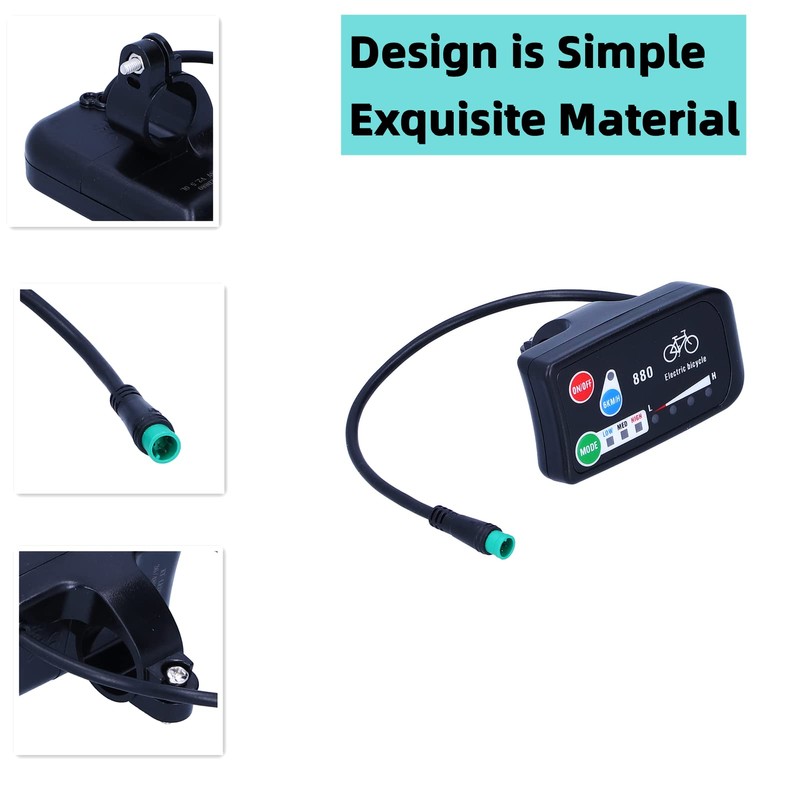 Electric Bicycle Display, 36V 48V E-Bike Intelligent Control Panel Display,