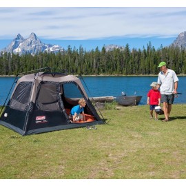 Coleman 4 Person Cabin Tent for Camping with 60 Second Instant Setup Brown/Black