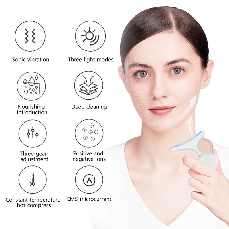 IVEOPPE Face Massager - 4 Modes Face Lifting Device, 45°C