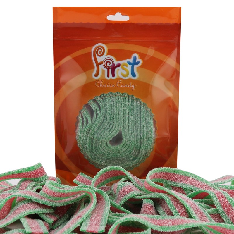 FirstChoiceCandy Sour Strip Chewy Candy Belt 4 Oz (1-Pack, Watermelon)