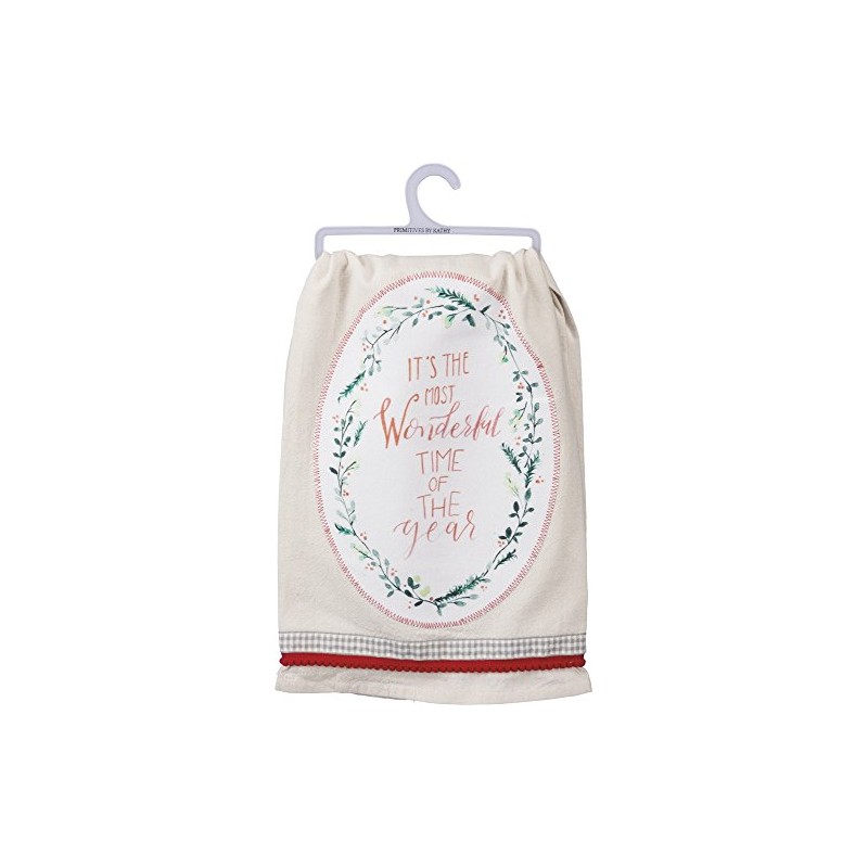 Primitives by Kathy Dish Towel Most Wonderful Time of They