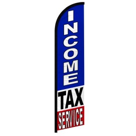 Unbranded Income Tax Services Windless Swooper Flag Tax Specialist