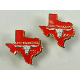 Texas Longhorn Cattle Cow Lone Star State Hat Pin Lapel Pin Lot of 2 New
