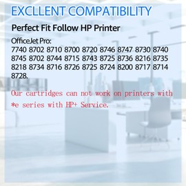 USUPERINK 952XL 8 Combo Pack Ink Cartridge Replacement for HP 952 952 XL Compatible with HP Officejet Pro 8710 7720 7740 8715 8720 8730 8740 8210 Printer (Black, Cyan, Magenta, Yellow)