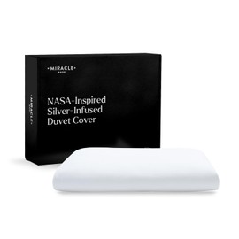 Miracle Made Breathable All-Season Duvet Cover – Water-Resistant, Thermoregulating Fabric for Sensitive Skin – Compatible with 3-Temperature Zone Comforter, King/Cali King, White