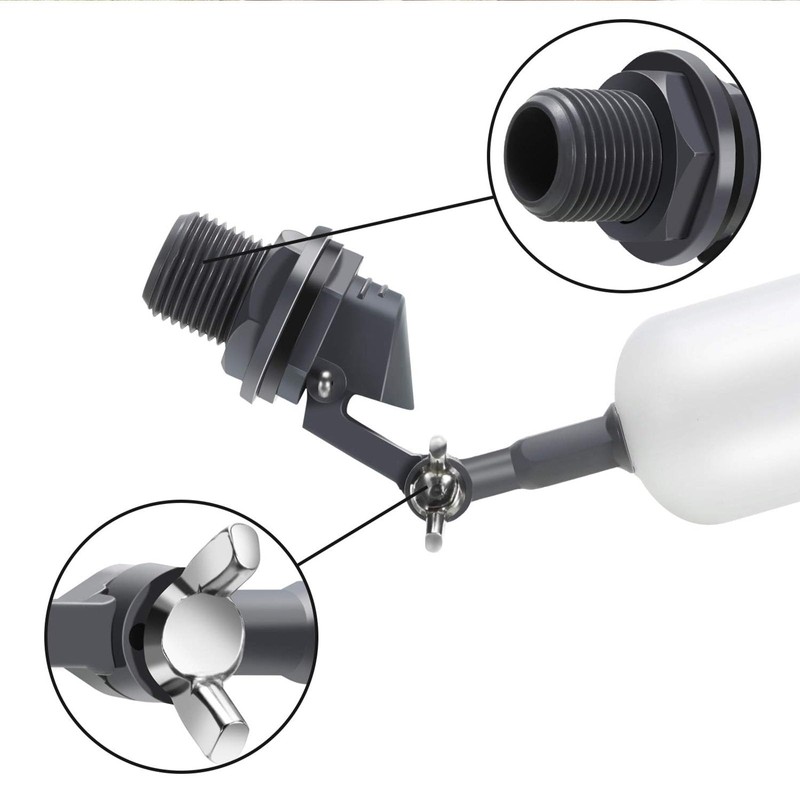 Blulu 3 Pcs Float Ball Valve, 1/2 Inch Automatic Fill