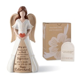 Storieme Retirement Gifts for Women 2025: Best Happy Retirement Gifts for Woman Coworker Teacher Nurses Doctors Friends, 7.3" Retired Angel Figurine Party Decorations