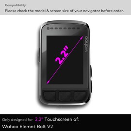 INNOSURE [2-PACK] Updated Premium Tempered Glass Screen Protector designed for Wahoo Elemnt Bolt V2 (2.0) GPS Bike Computer 2.2 Inch Touchscreen 9H Anti Scratch (HD Clear)