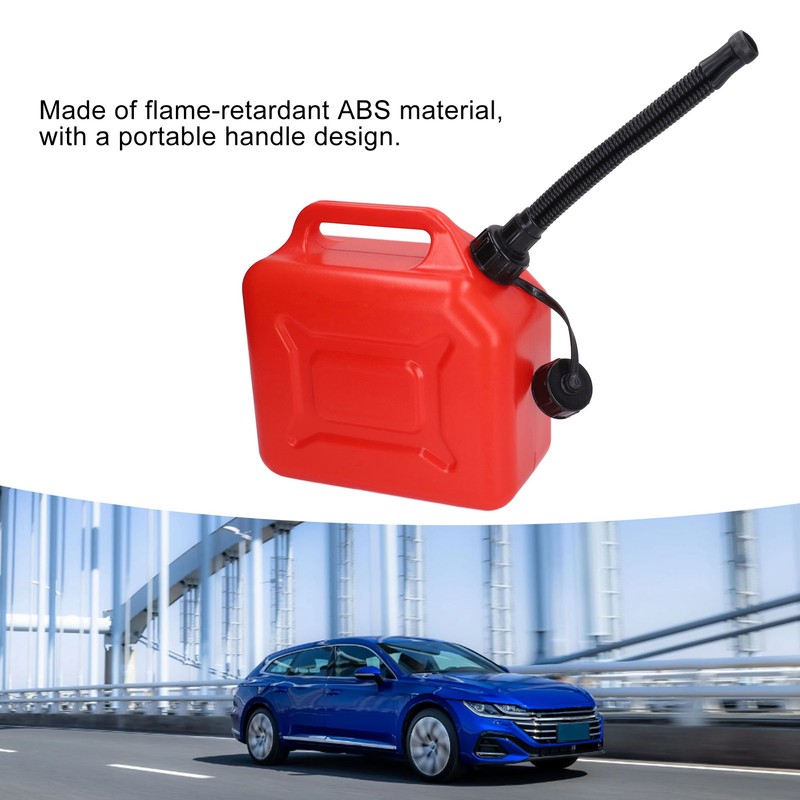 Gas Can 5L 1.3 Gallon ABS Leakage Free Red Portable