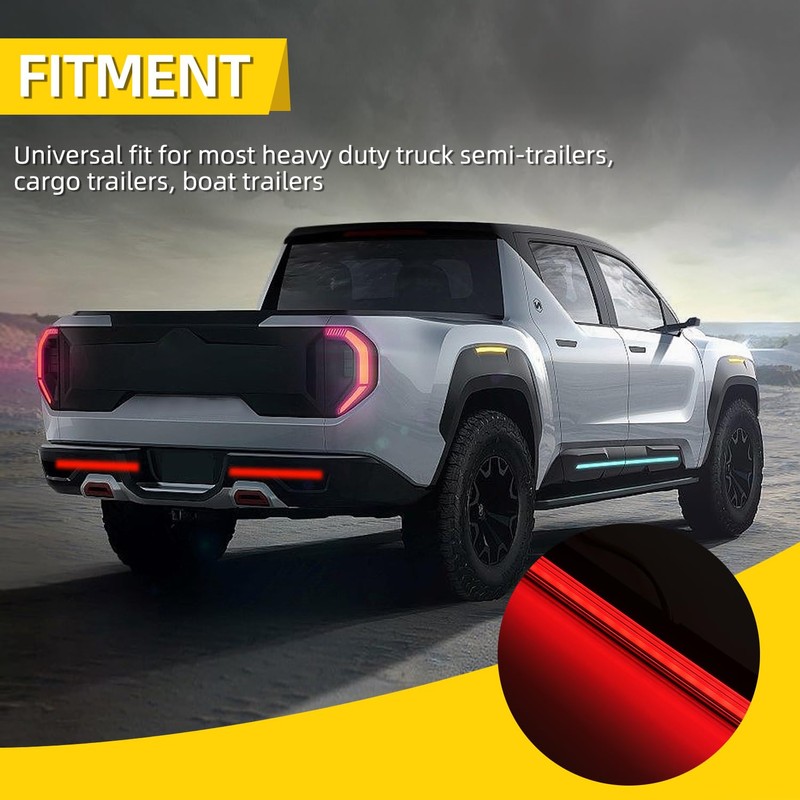 FXC 2 Pack 10" LED Trailer Tail Light Bar Brake