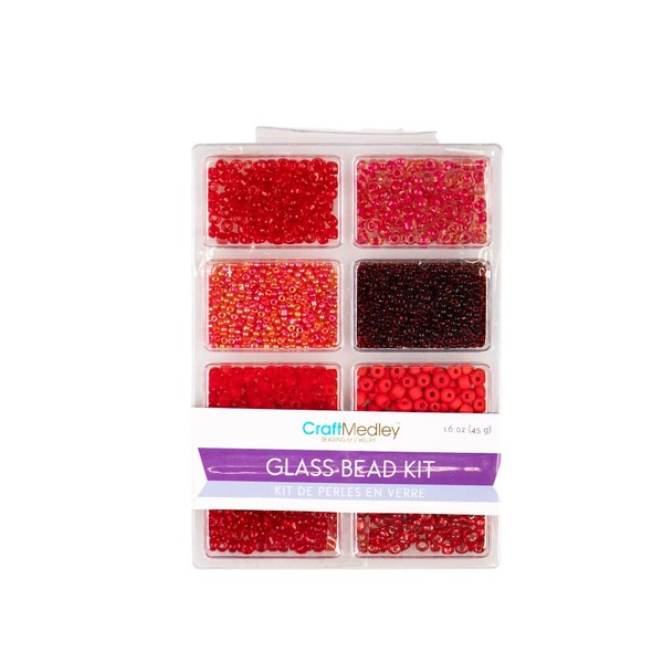 Glass Bead Kit for Jewelry Making - 8 Different Bead