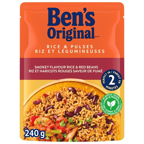 BEN'S ORIGINAL Rice & Pulses Smokey Flavour Red Beans and Rice, Side Dish, 240g Pouch