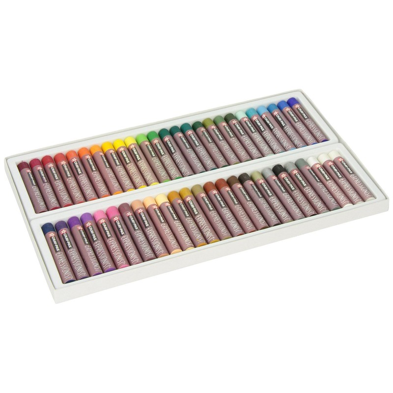 SAKURA XLP50 50-Piece Cray-Pas Expressionist Oil Pastel Set, Assorted Color