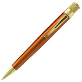 Retro 1951 Rollerball Tornado Brass Classic Lacquers Orange VRR-B1302