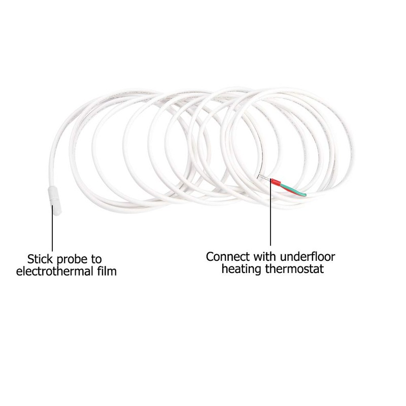 Temperature Floor Sensor, 3 Meters Floor Heating Sensor Probe, Underfloor