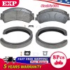 EXPPOWER 6pc Front Brake Pads + Rear Brake Shoes for