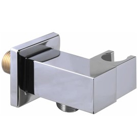 AYIVG Bathroom All Brass Wall Mount Adjustable Hand Held Shower Head Bracket Holder, Chrome Finish