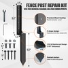 Mulctun 4 Pack Fence Post Repair Kit - 31.6" H