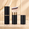 Retractable Angled Kabuki Makeup Brush - Vegan Adjustable Blush Tool