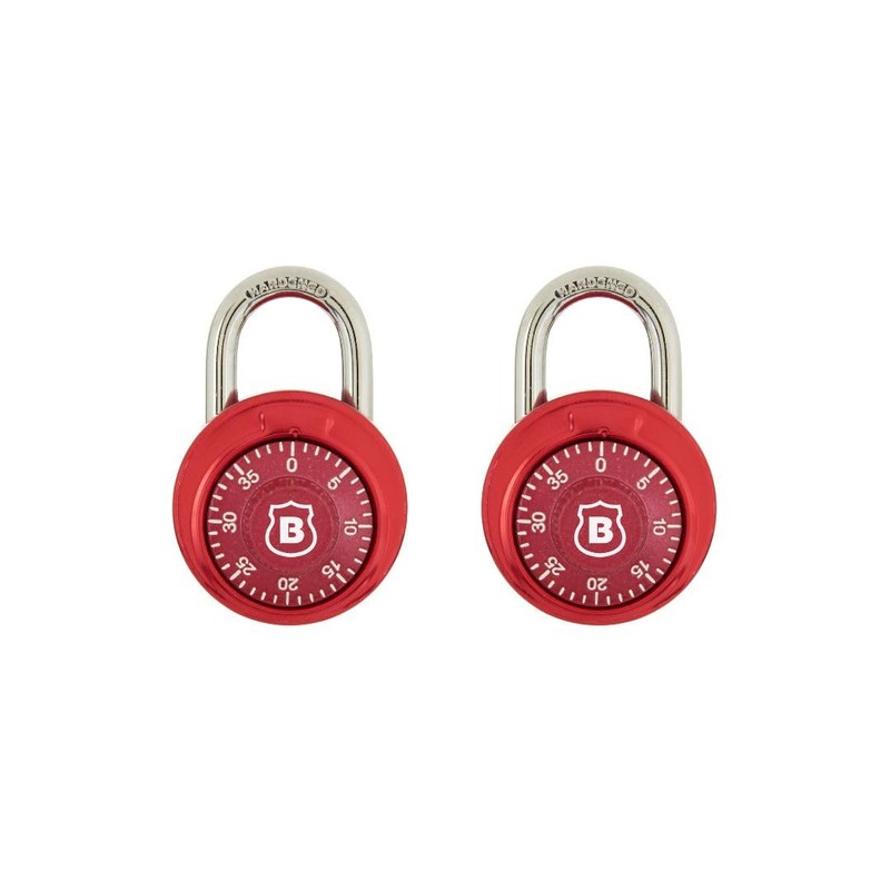 Brinks 48mm Anodized Dial Combination Lock, 2 Pack - Available