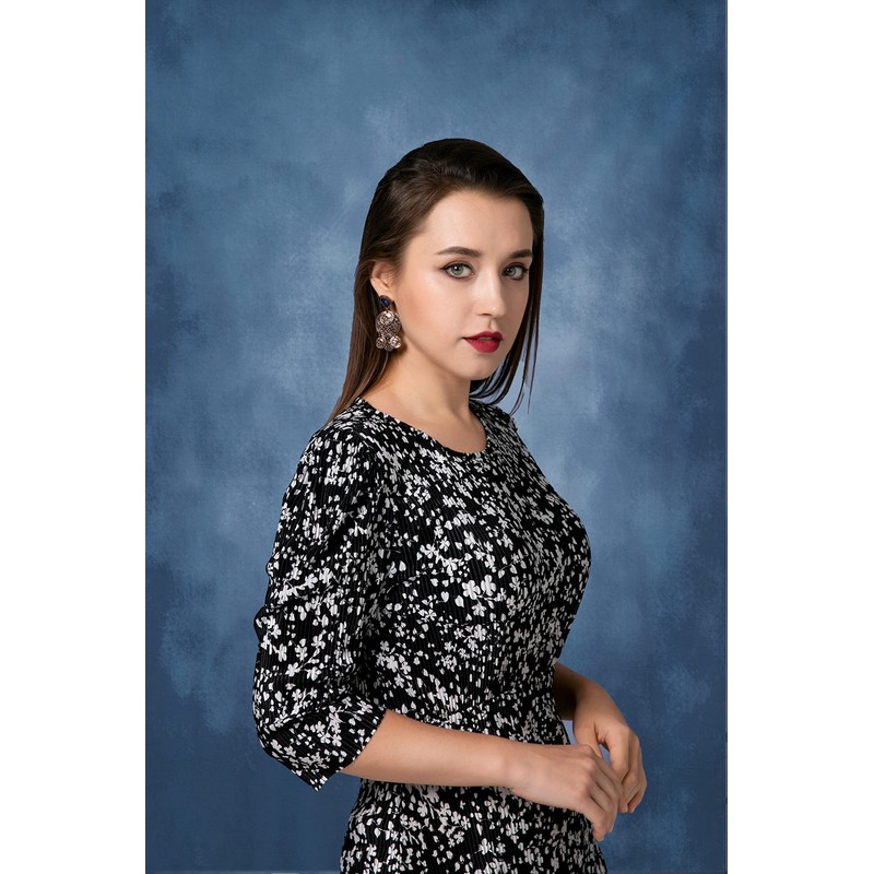Kate 5ft(W) x7ft(H) Blue Abstract Photography Backdrop Texture Microfiber Old