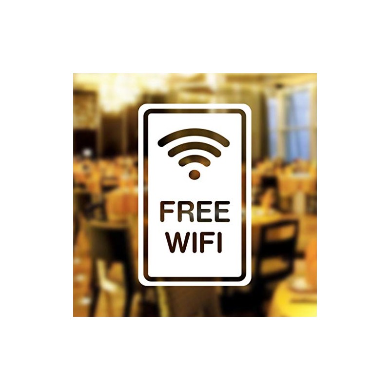 Free Wifi Window Sticker Vinyl Sticker Graphic Cafe Shop Salon