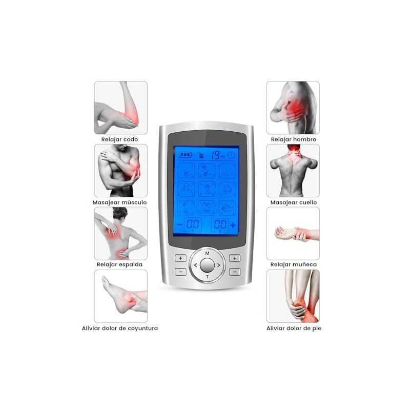 E T EASYTAO | TENS Electroestimulador Muscular, con 36 Modos