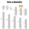 VGBUY 600pcs M3 Screw Assortment Kit, M3 Screws (8 Sizes