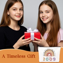 ZUFIO 16th Birthday Gifts for Girl, 16th Birthday Gifts Makeup Bag,16th Birthday Funny Gift Cosmetic Bags,16th Birthday Gift Ideas Makeup Bag(2009)