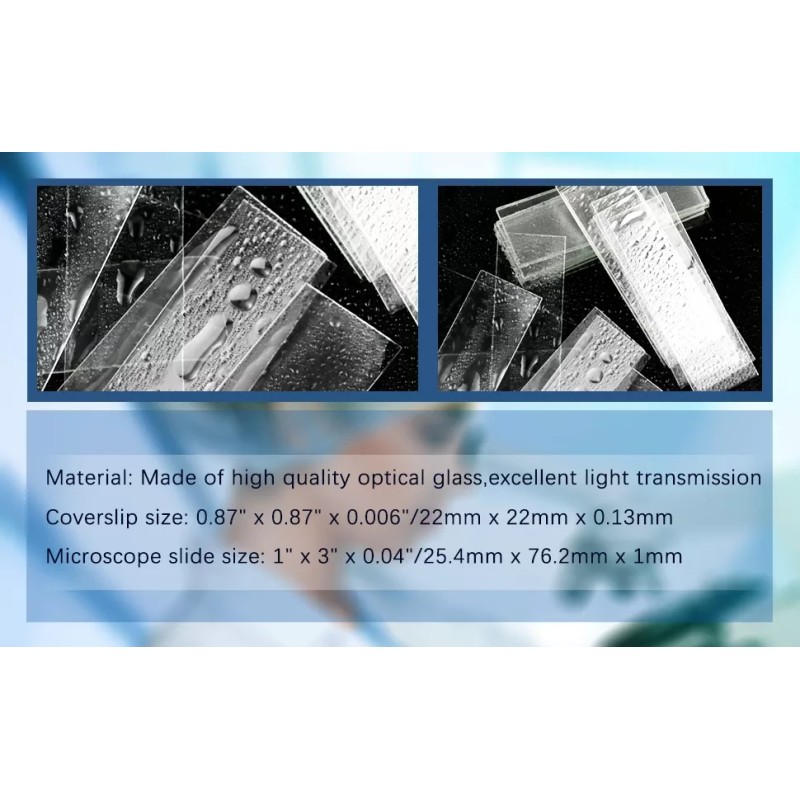 Generic 100pzs De Portaobjetos Y 100 Cubreobjetos Para Microscopía