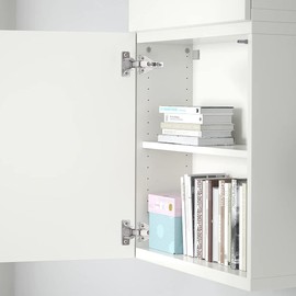 Probrico Soft Opening Kitchen Cabinet Hinges 2 Pairs (4 Pieces), Brushed Satin Nickel Face Frame Mounting Concealed Hinges for Kitchen Cupboard Hardware, with Mounting Screws