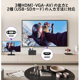 Media Player, 2023 Edition, Multimedia Player, Digital HD Player, HDMI Connection, VGA Connection, AV Composite Connection, Supports MP4, FLV, MOV, USB Memory, SD Card, Play Photos and Videos on TV, Work Media Player, Digital Signage, Signage