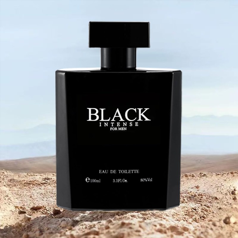 Black Intense Eau de Toilette Spray-Men’s Cologne, Long-Lasting Summer Fragrance