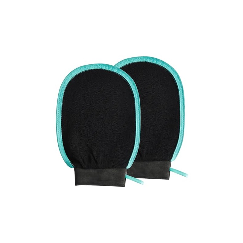 2 Pack Exfoliating Glove Mitt, Reusable Body Scrub Gloves for