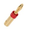 Preffair 4pcs Speaker Banana Plugs 24K Gold Plated Dual Screws