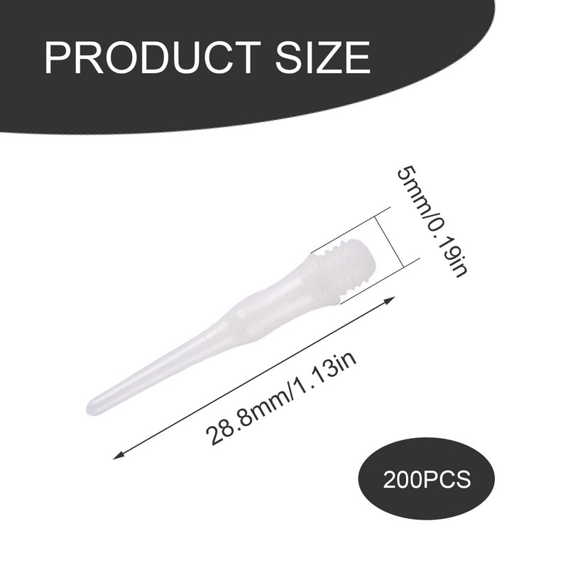 SHENGYIG Pack of 200 Soft Dart Tips, 27 mm Dart