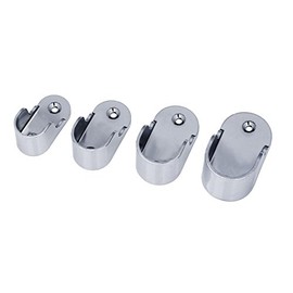 2 x Pipe Wall Brackets Oval Pipe Holder Clothes Rail Rail Holder Wardrobe 1-14 (Tube Diameter 25 mm)