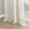 Topfinel Transparent Eyelet Curtains, Voile Curtains with Stripes, Decorative Curtain